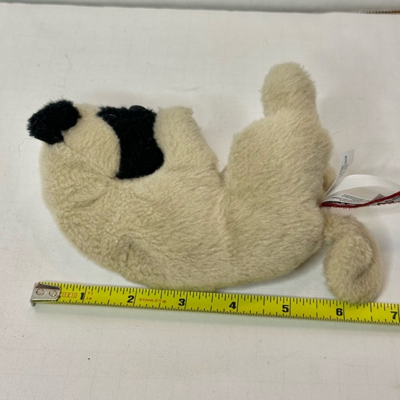 Realistic Douglas Cuddle Pug Plush Stuffed Animal 6 inches Tan Black Curly Tail - Picture 2 of 4